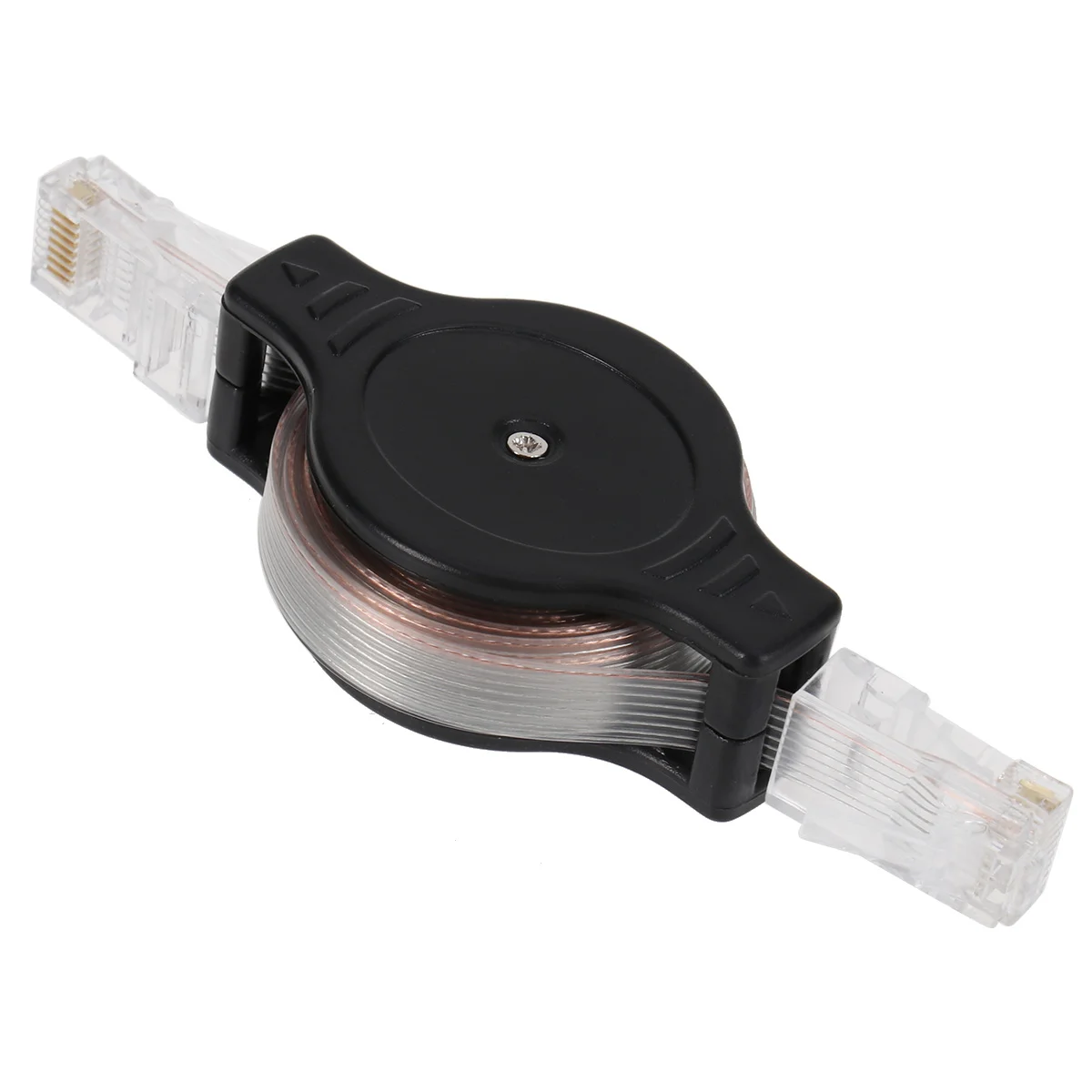 

Mini 1.5M Network Internet Ethernet Retractable Cable (Black)