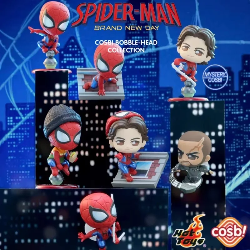 Фото Новинка Hot Toys: Брелок-фигурка Cosbi Marvel Spider-Man из серии New Day, коллекционная фигурка в слепой коробке, подарок №3