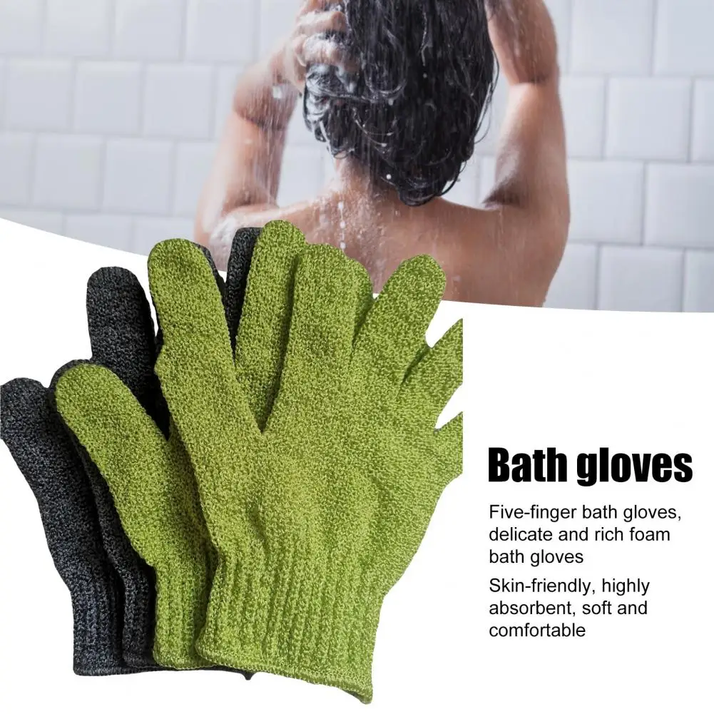 

Exfoliating Gloves 2 Colors Bath Gloves Reusable Massage Good Back Rubbing Shower Gloves