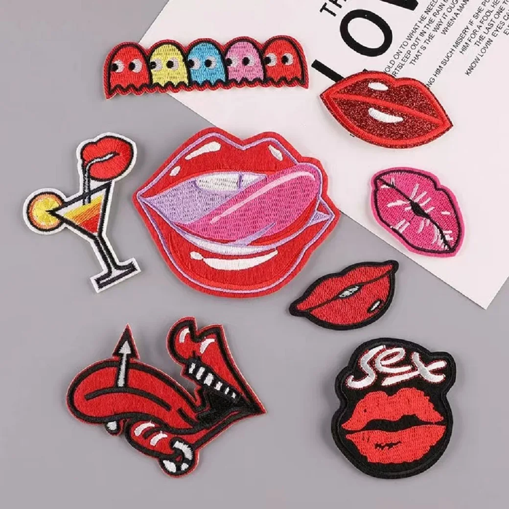 

8Pcs Handmade Labels For Clothes With Various Patterns Patch For Diy Knitted Printed Cotton Woven Sew Patches Sewing Accessories