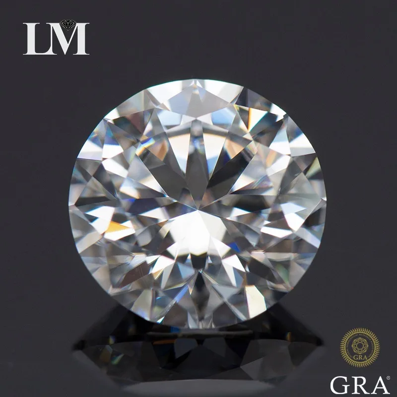 Муассанит камень круглой огранки D цвет VVS1 1,0-12,0 карата созданный ...