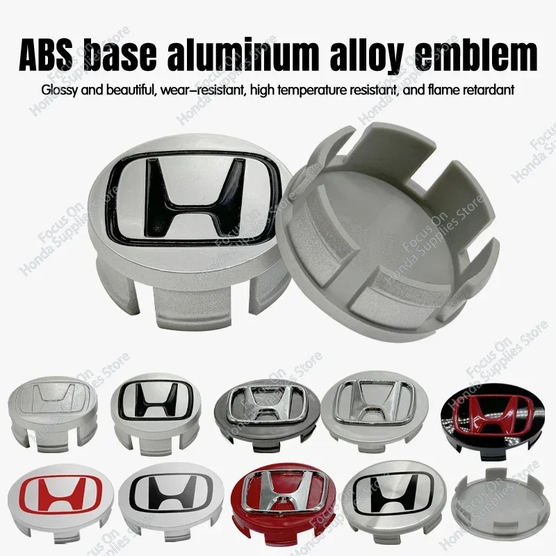 4pcs 58/62/69mm Car Wheel Center Hub Cap Rim Dustproof Cover Emblemem For Honda Accord CRV XRV Civic Odysse Fit City