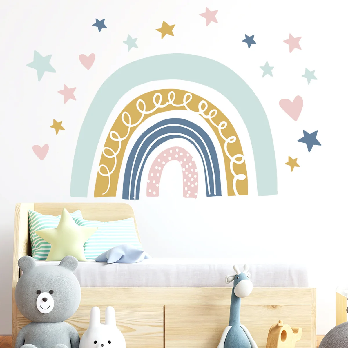 

Decoration Rainbow Wall Sticker for Baby Children Kids Nursery Rooms Decorative Vinyl Wall Decals
