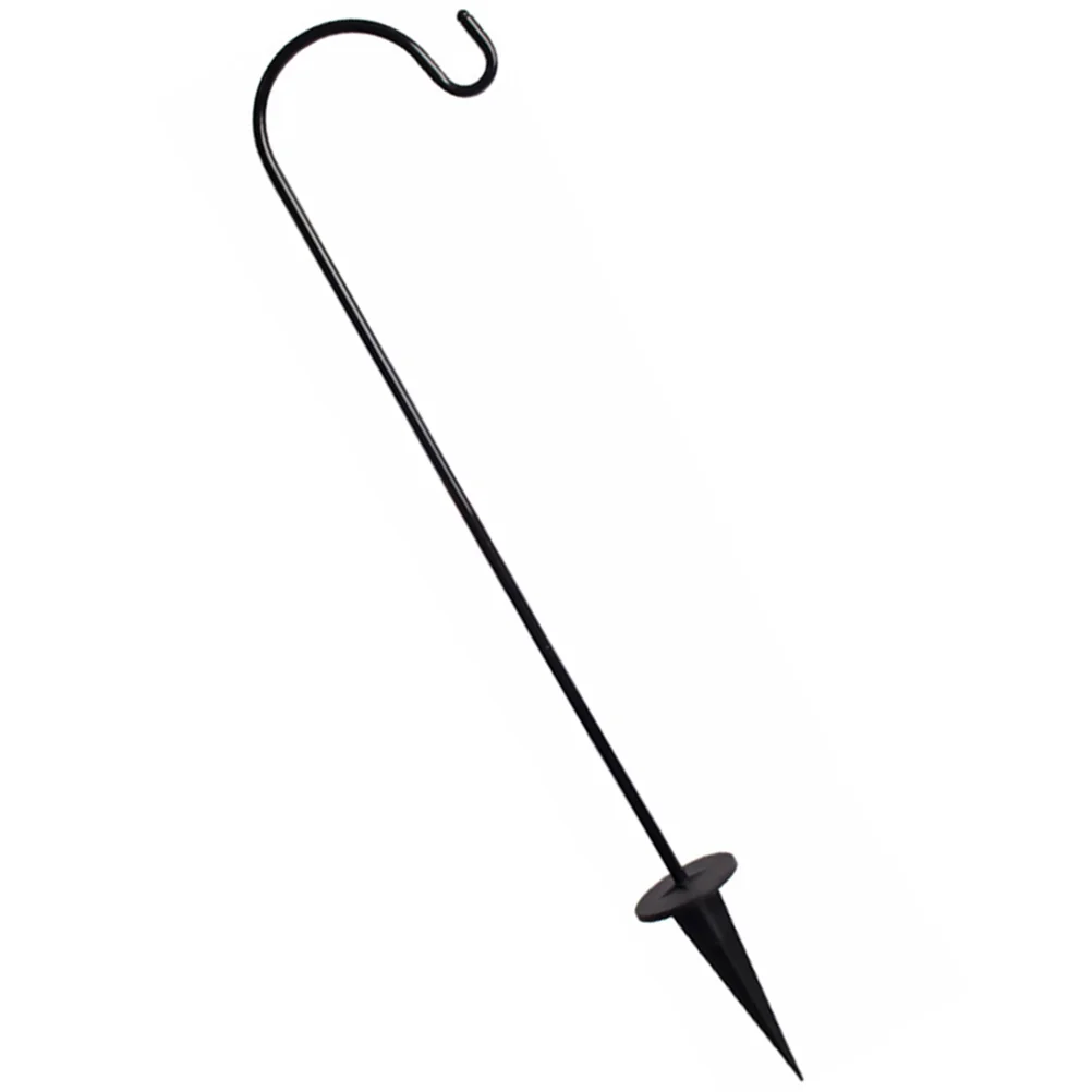 

Metal Hangers Heavy Duty Iron Floor Plug In-ground Hanging Hook Fence Light 75X16CM Garden Black Shepherds Lantern