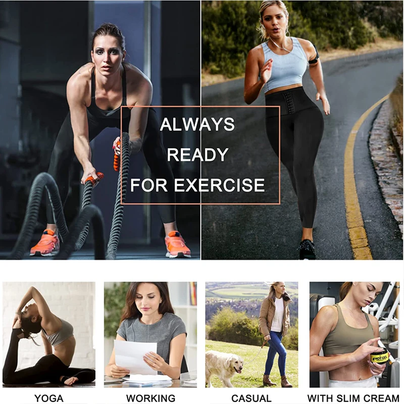 Women's Body Shapers Leggings Sauna Sweat Pants High Waist Slimming Sweatpants Compression WaistTrainer Thermo Fitness Shapewear