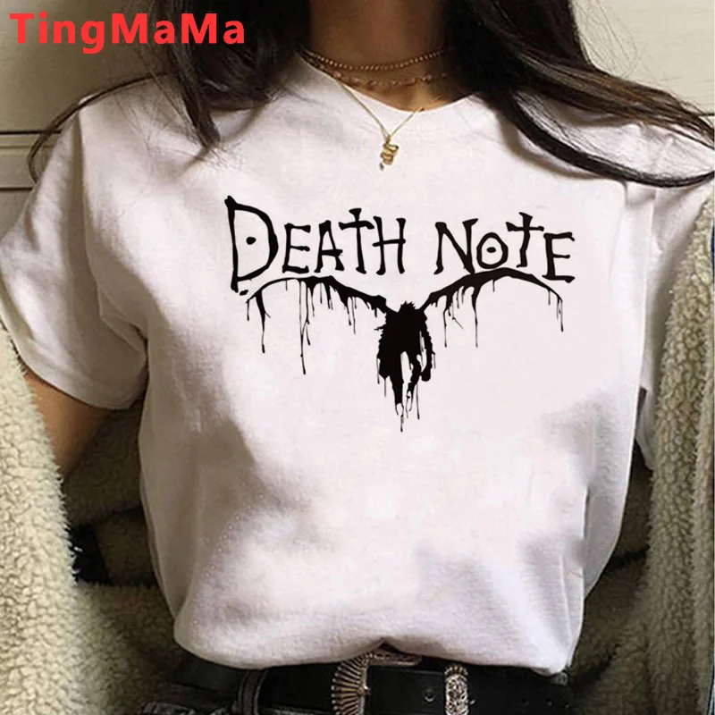 

Футболка с принтом «Death Note Misa Amane» для мужчин, винтажная Милая футболка в стиле Харадзюку с рисунком размера плюс, белая футболка с графическ...