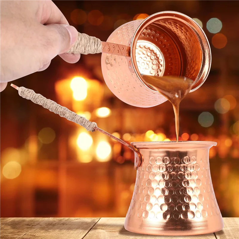 Фото Кофеварка Coffee Turk для турецкого кофе, 320 мл, медная, для турецкой кофеварки Cezve, для кафе, ограниченное предложение по акции №4
