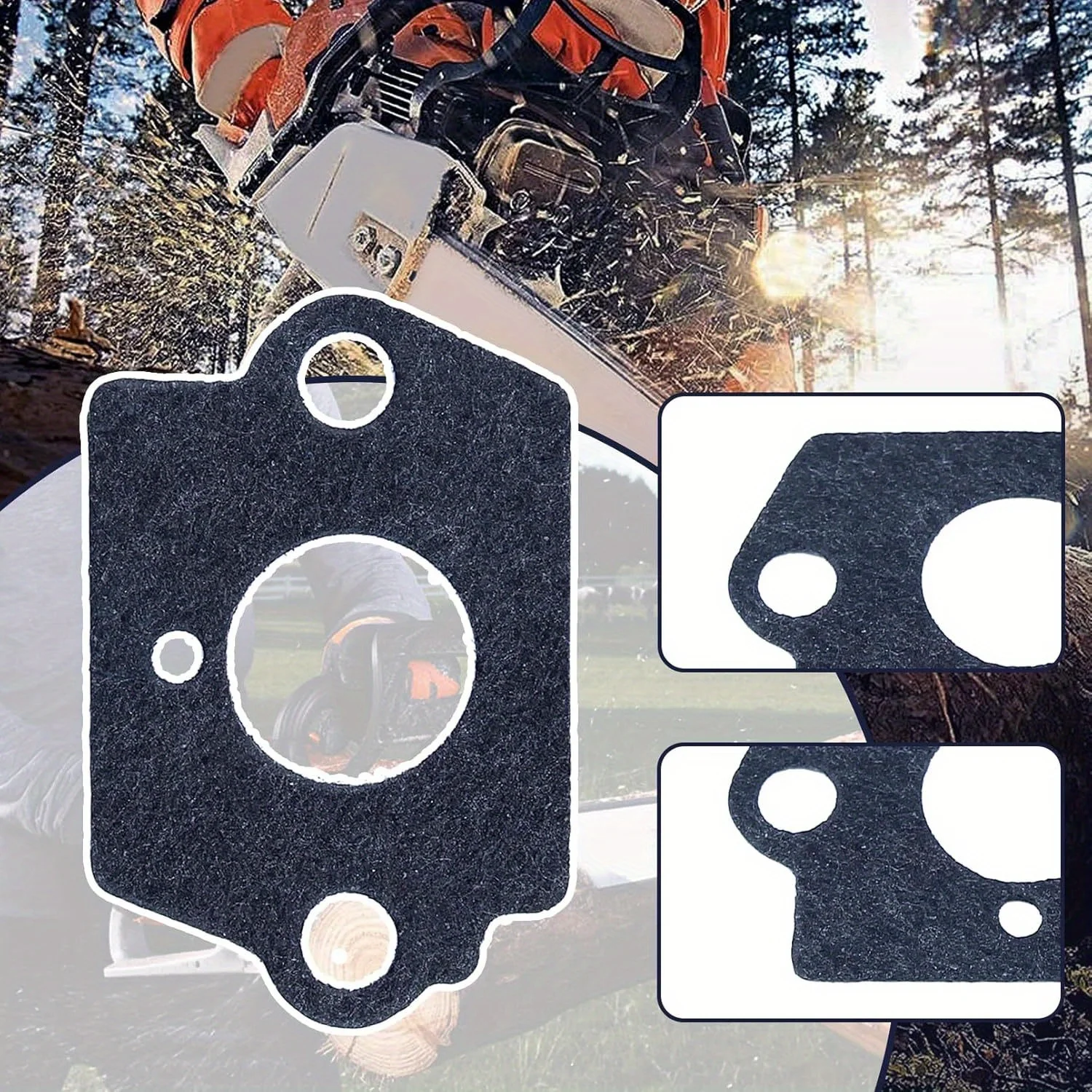 Фото Комплект из 6 прокладок карбюратора №3 для бензопил Stihl Husqvarna Poulan 36 41 136 137 141 142, совместим с Walbro WT-657 WT-834 Zama №5