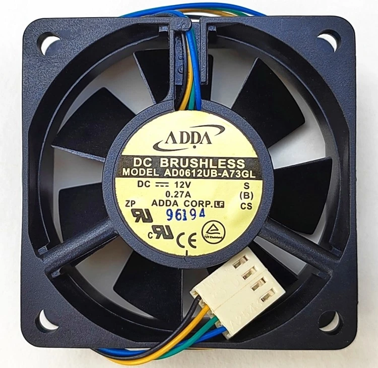 Новый вентилятор ADDA 6025 6 см с 4-проводным регулятором температуры AD0612UB-A73GL 12В 0.27A