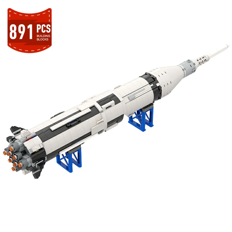 

Moc Rocket Saturn IB Space Launch System Building Block Set Compatible 21309 Model MOC-68390 Bricks Toy for Children Gifts