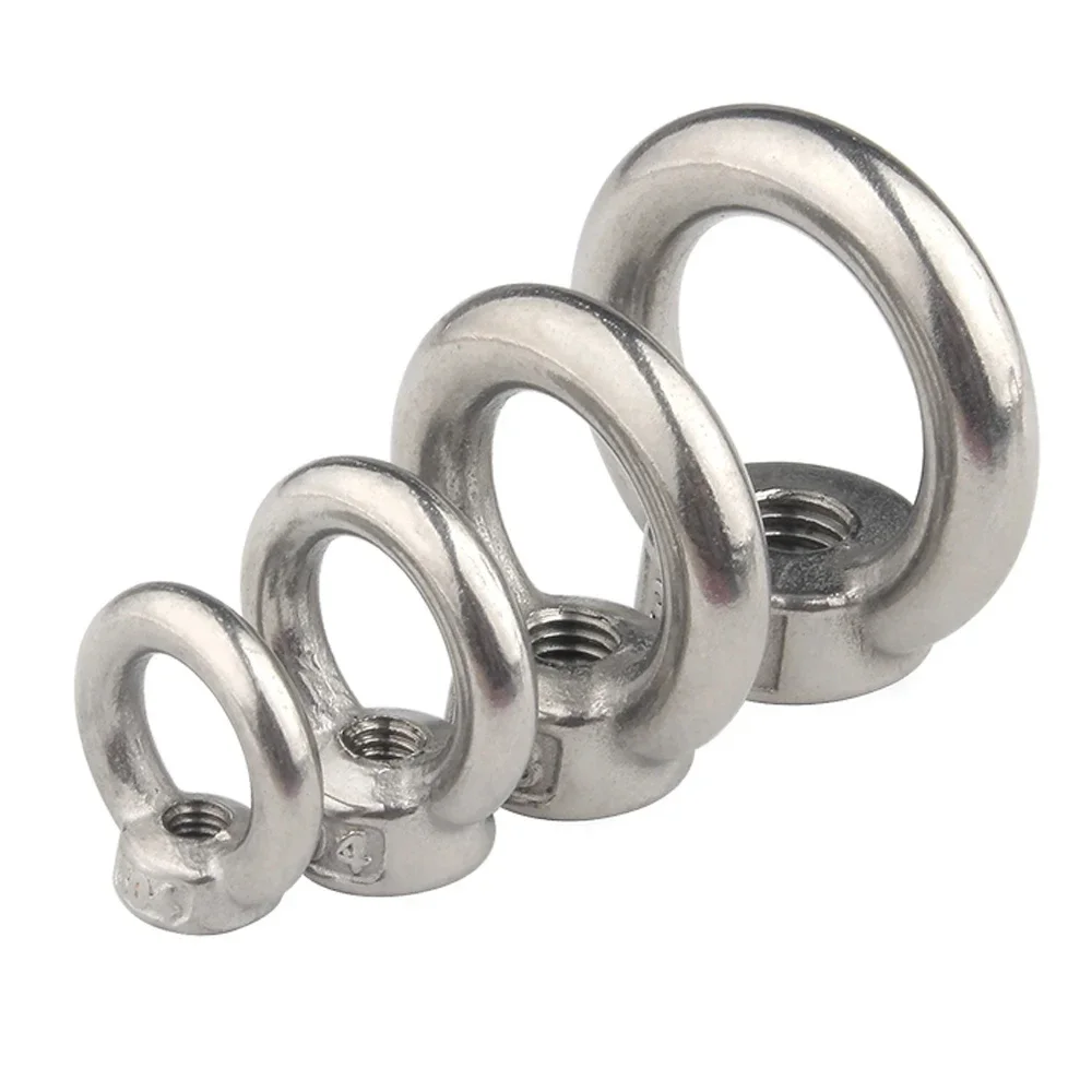 

1-2 шт. M3 M4 M5 M6 M8 M10 M12 304 подъемные гайки с проушиной из нержавеющей стали/винтовое кольцо, кольцо с проушиной, крючковая гайка, винты
