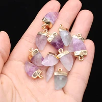 2pcs natural stone pendant small knife shaped faceted pendant for jewelry making diy necklace bracelet earrings accessory
