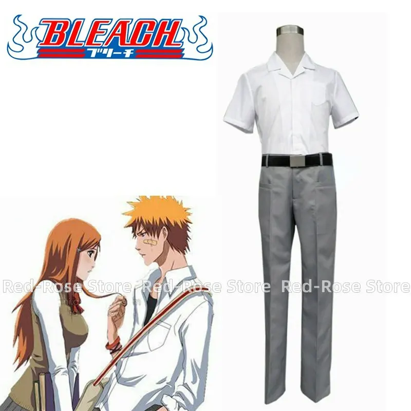 

Школьная Униформа Kurosaki ichigo из аниме отбеливатель, Мужской Женский костюм для косплея на Хэллоуин