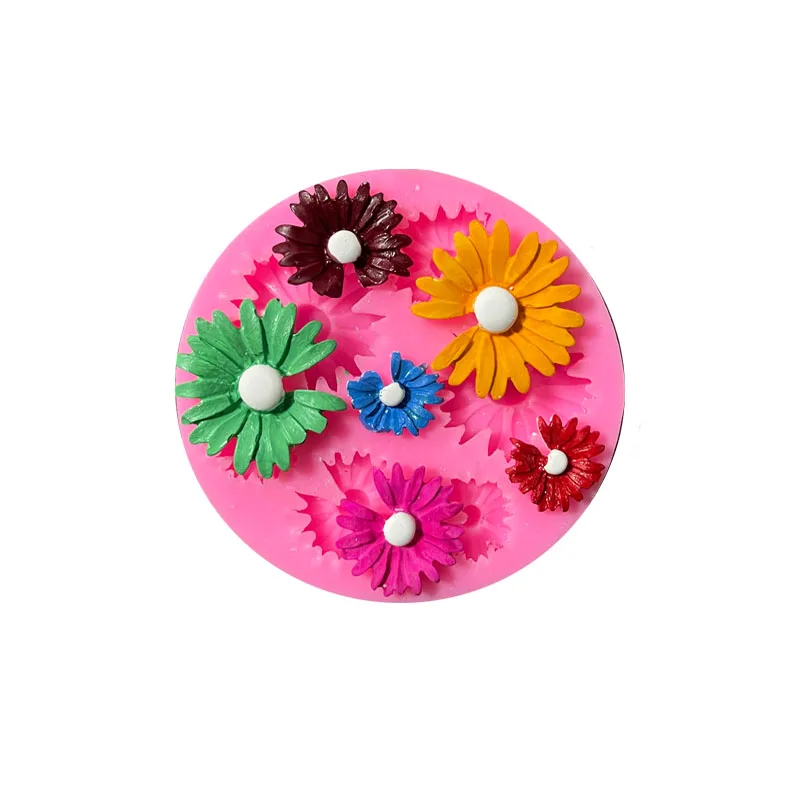 

Daisy Frame Shape Silicone Mold Chocolate Fondant Baroque Cake Lace Border Decoration Cookie Making Tools Clay Soap Mold