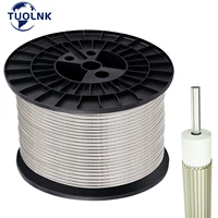 rg402 50ohm semi flexible coaxial cable with tinned copper tube jacket 0 141 50ohm 5m 10m 15m 20m 30m silver