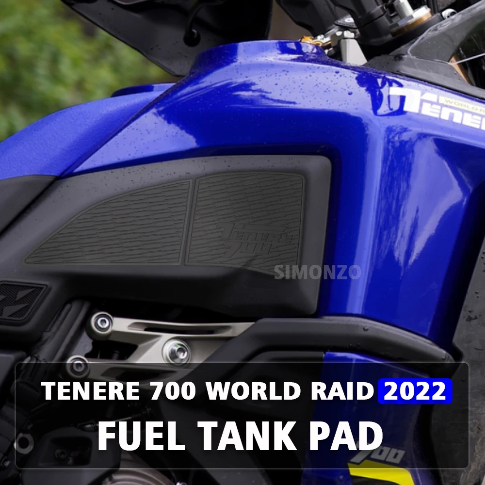 For Tenere 700 Modified Tankpad TENERE 700 World Raid 2022 Motorcycle Non-slip Side Fuel Tank StickersTank Pad Sticker