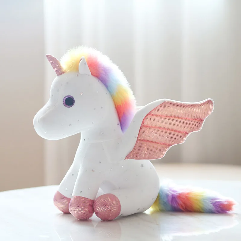 

kawaii room decor mascot rag doll gift rainbow starry unicorn plush doll toy doll cute plushies Christmas birthday present