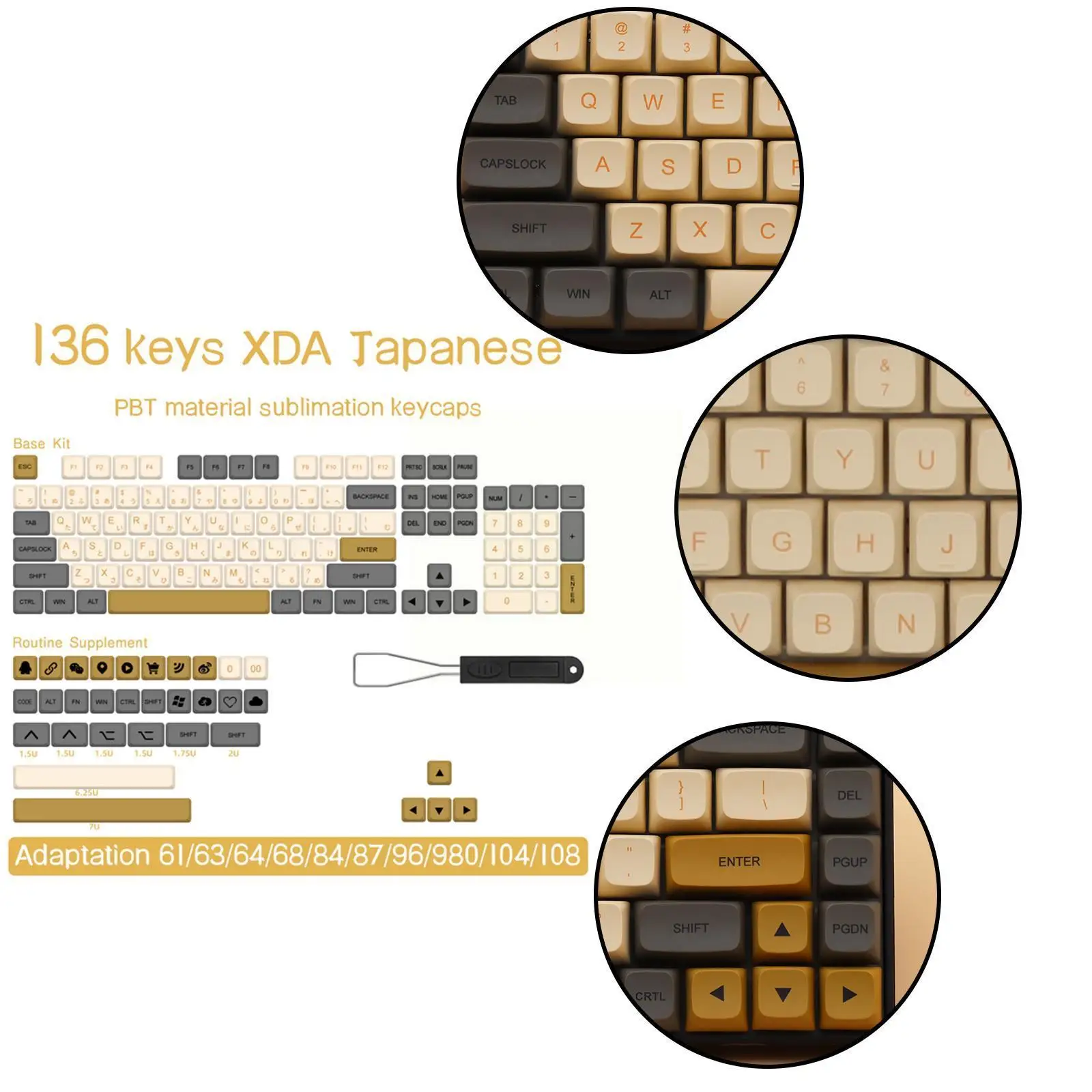 

136 клавиш Pbt Keycap Dye-sub Xda Profile английский японский персонализированный колпачок для механической клавиатуры Mx Switch I8a0