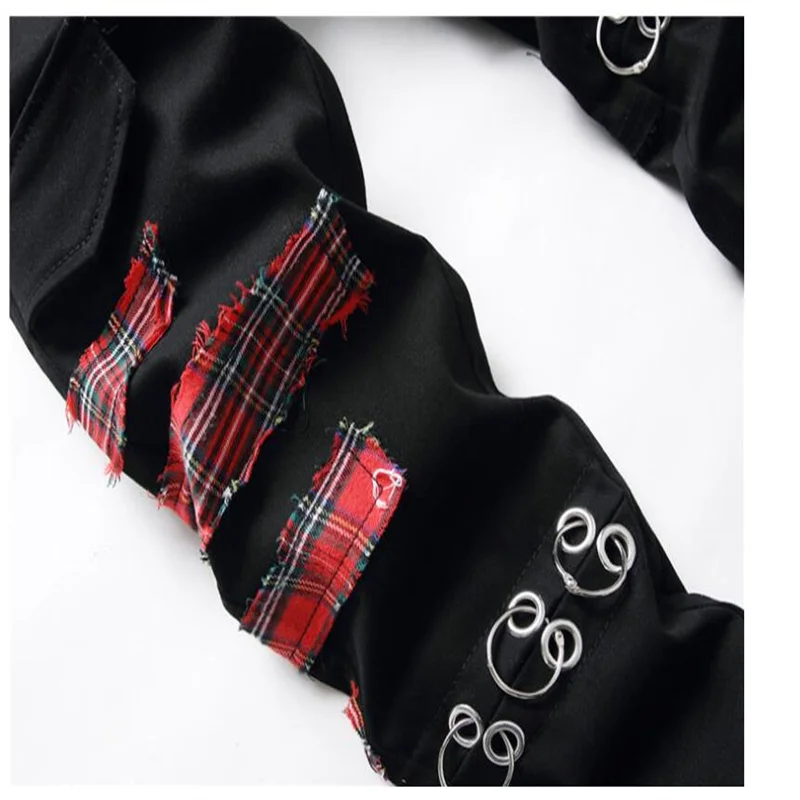 New jeans men's denim pants korean style stitching color-blocking micro-elastic rivets straight trousers pantalones hombre