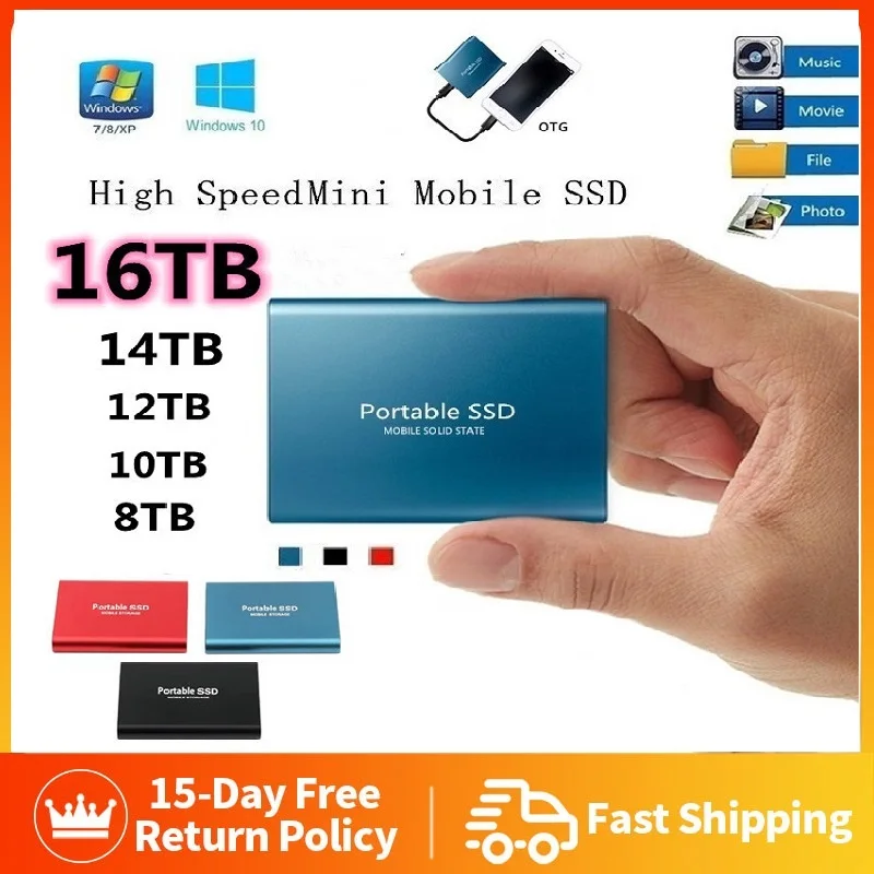 

SSD External Hard Drive 2TB 1TB HD Externo USB HDD Storage Device Hard Drive Desktop Notebook Computer