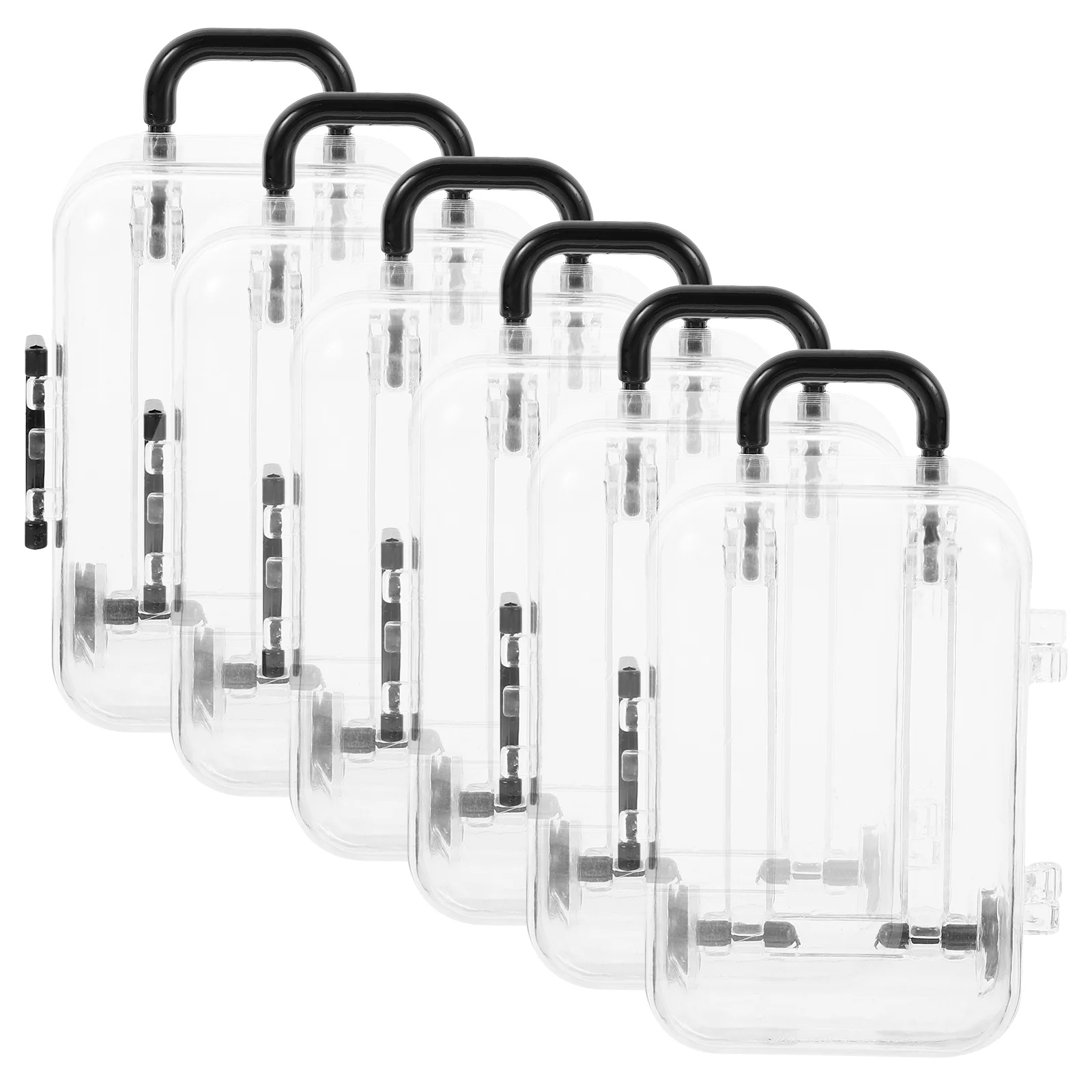 6 шт. миниатюрный дорожный чемодан пустая подарочная коробка крошечные чехлы для