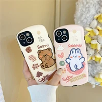 embroidery bear rabbit 78plusiphone1213promax case iphone11 all inclusive xs drop resistant xr iphone 11 cases for women