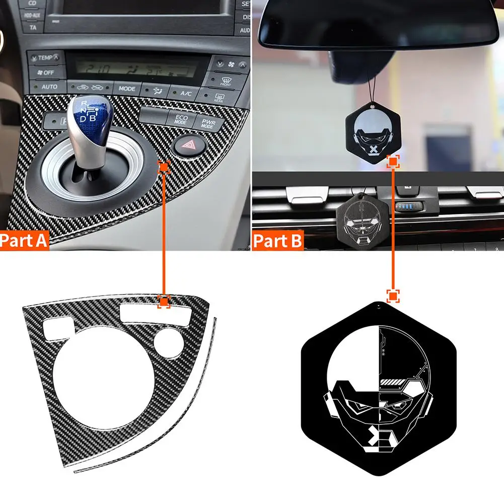 

2 шт./набор, наклейки на панель переключения передач из углеродного волокна