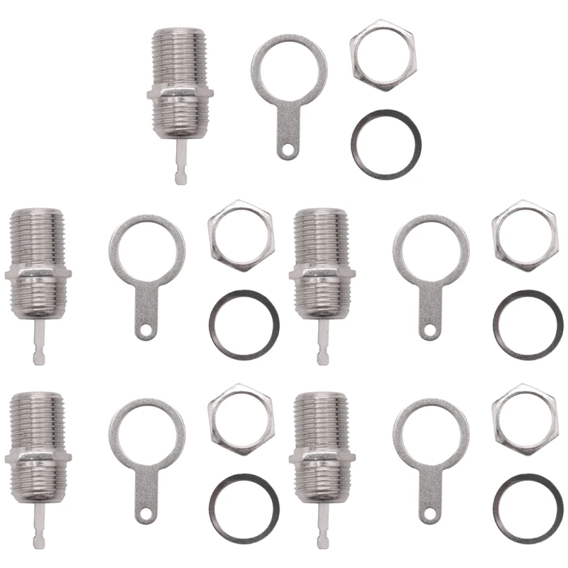 

25 Pcs F Type Panel Mounted Socket Female Jack Solder Connector Adapter