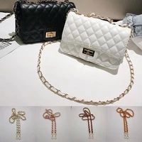 multi color pu leather purse handle replacement metal chain shoulder crossbody bag chain straps bag accessories decorative strap