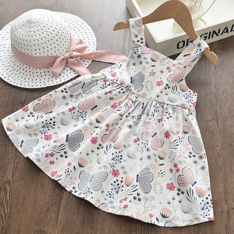 Bear Leader Toddler Baby Princess Dresses 2022 New Summer Newbron Baby Flowers Dresses Floral Costumes Kids Girls Cute Vestidos