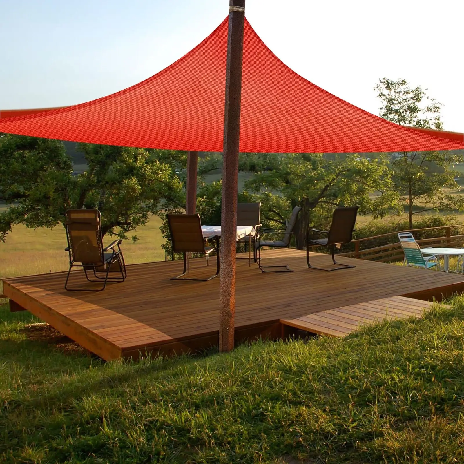 

22'x23' Decorative & Effective Rectangle Sun Shade Sail UV Protection Red
