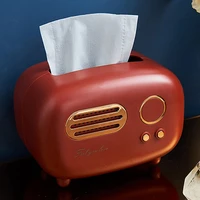 retro radio tissue box decoration box desktop paper holder wet wipes decoration box case home remote control storage box