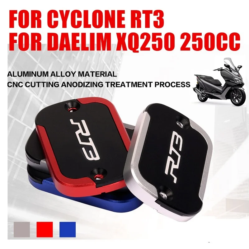 

For CYCLONE RT3 RT 3 DAELIM XQ 250 250CC Motorcycle Accessories Front Brake Fluid Tank Reservoir Cover Oil Cap Pump Guard Parts