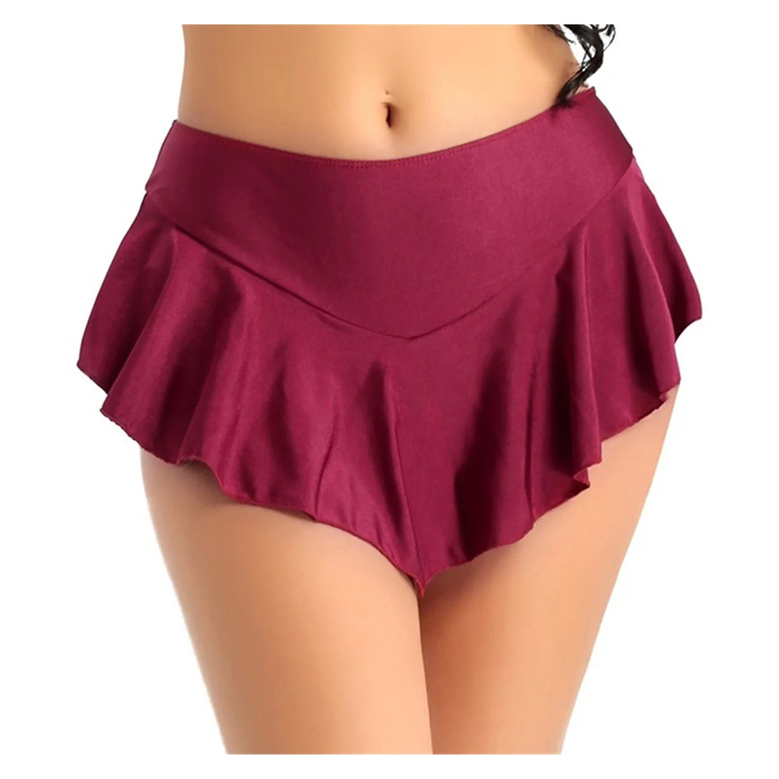 

2022NEW Sexy Short Mini Skirt Culottes Women Micro Mini Skirt Dance Clubwear Metallic Pleated Skirt 3 Colors
