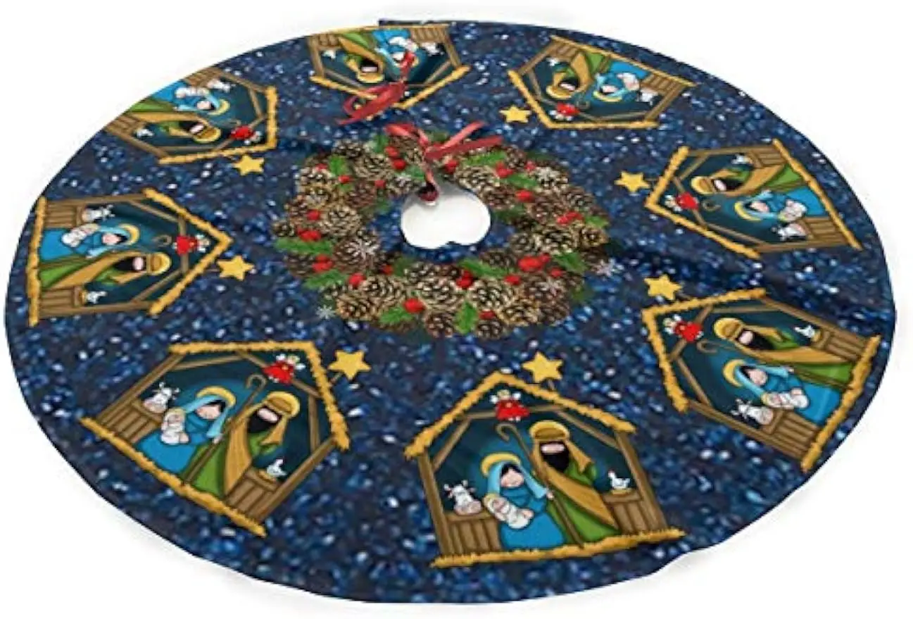 Юбка для рождественской елки 36 дюймов с принтом в виде