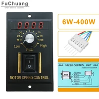 speed regulator ux 52 led display ac 220v motor speed controller 6w to 400w with filter capacitor forward backward 5060hz