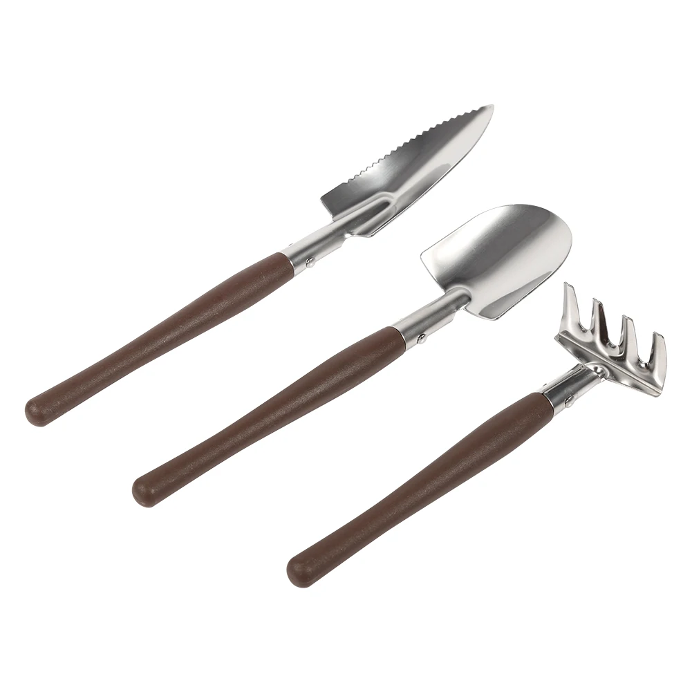 

3x Shovel Spade Rake Mini Garden Plant Tool Kid Gardening Toy (Plastic Handle)