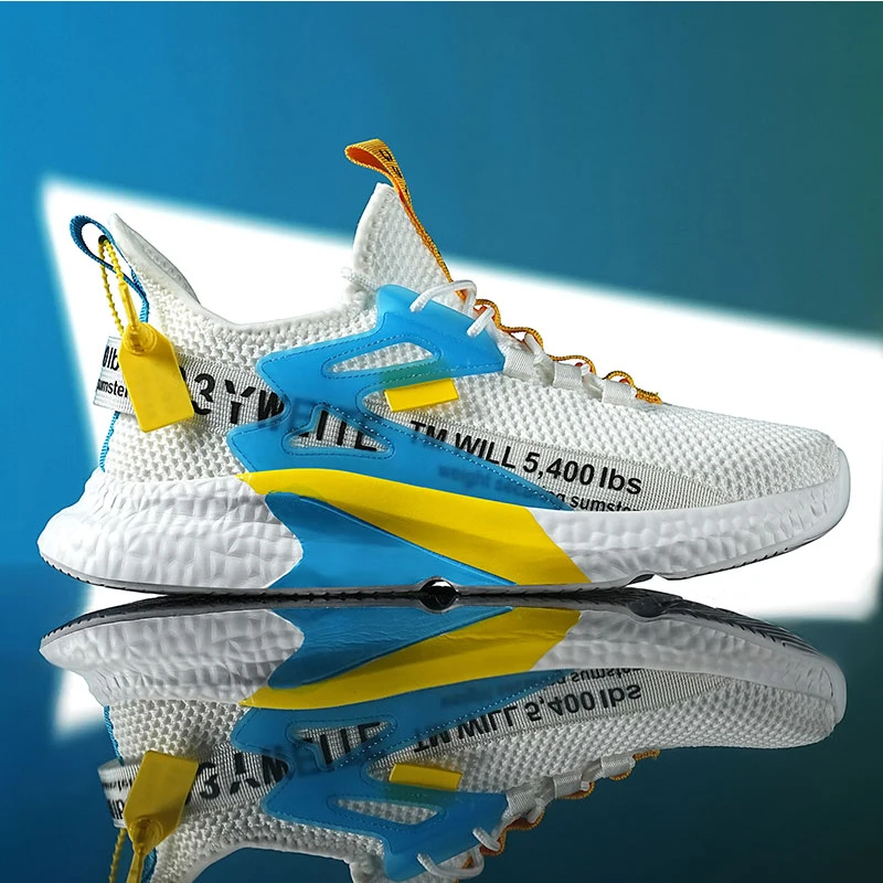 Men's Sneakers Shoes Light Casual Fashion Running Shoes Elastic Leisure Outdoor Mesh Summer Sports Tennis Man Walking Sneakers