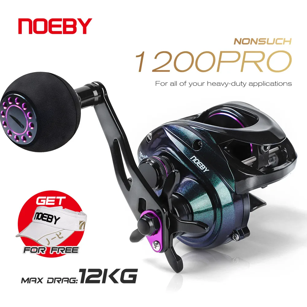 Noeby Baitcasting Reel Break System 10+1 Bearing 12kg Max Dr