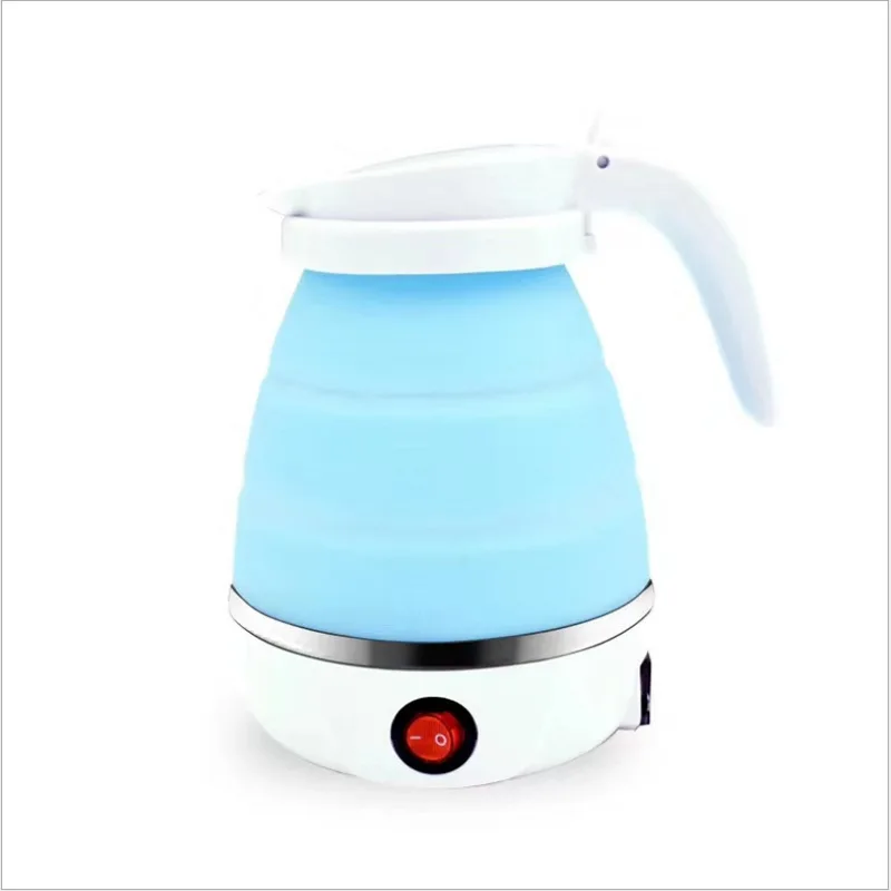 

Electric Kettle Foldable Silicone Portable Water Kettle 600ml Mini Small Electric Kettles Travel Water Boiler Camping Kettle