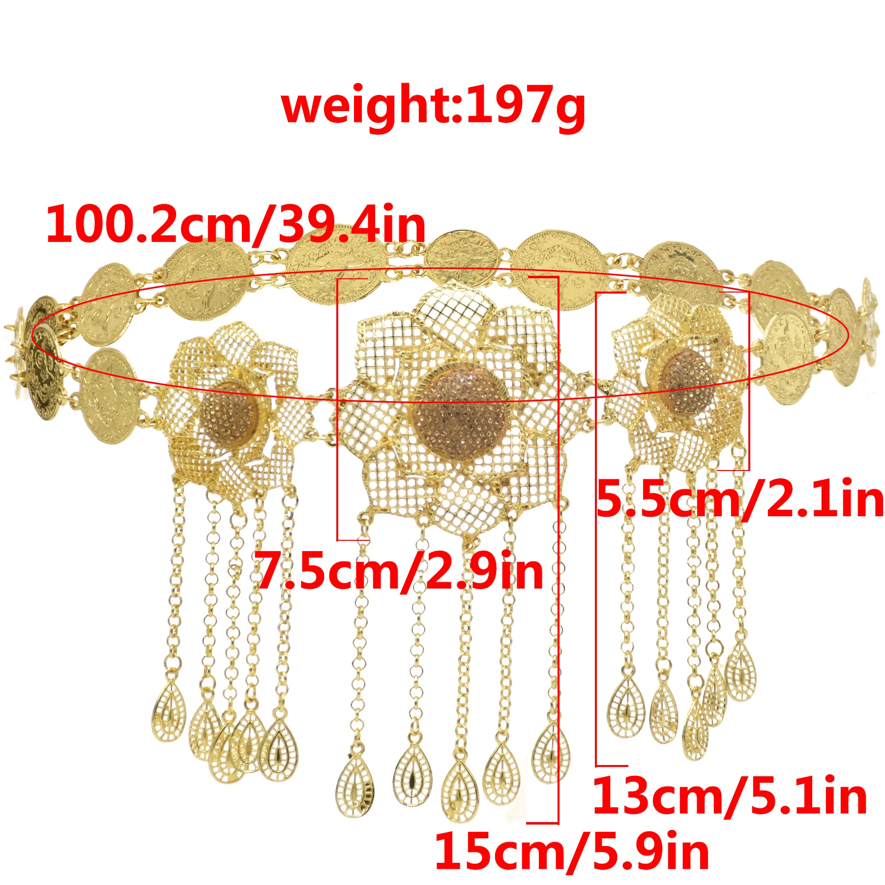 Индийское тайское Золотое металлическое бикини талия для танца живота цепочки