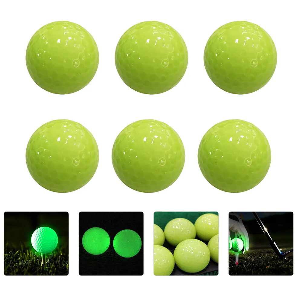 6pcs Distance Balls Night Balls Training Aid Balls Lasting Flashing Balls Luminous Night Balls