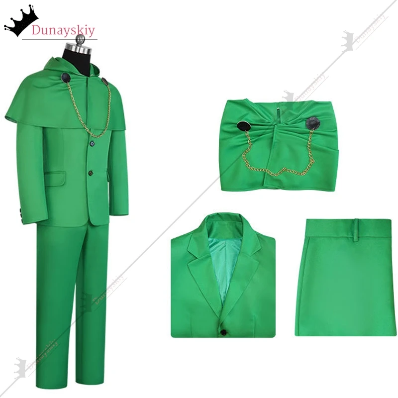 Доктор-Доom Косплей Костюм Для Взрослых Злая Академика Зеленая Униформа Пальто