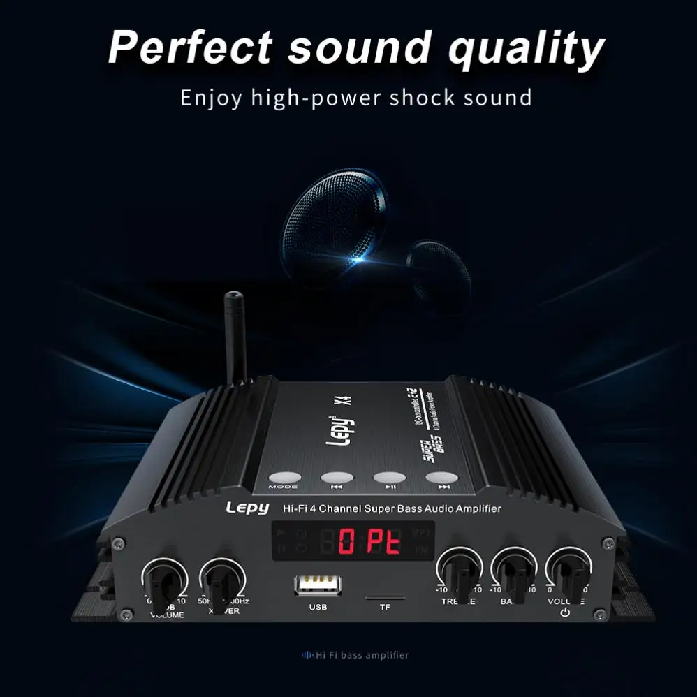 Мини аудио Bluetooth 4-канальный звуковой мощный стерео усилитель HiFi Цифровой для