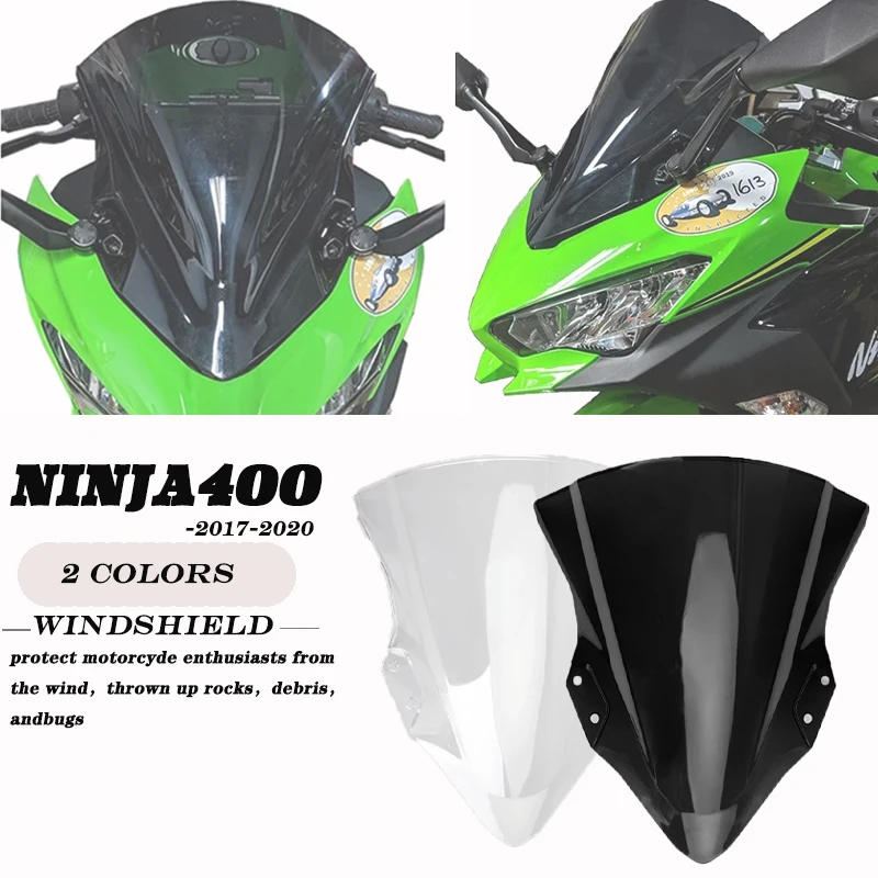 

MTKRACING For KAWASAKI NINJA400 2017-2020 Motorcycle Windshield Windshield Cover Windshield Deflector Motorcycle Deflector