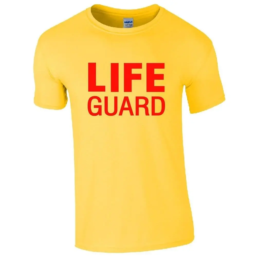 ФУТБОЛКА JERZEES YELLOW LIFE GUARD XXL**НОВАЯ БЕСПЛАТНАЯ P&ampP**