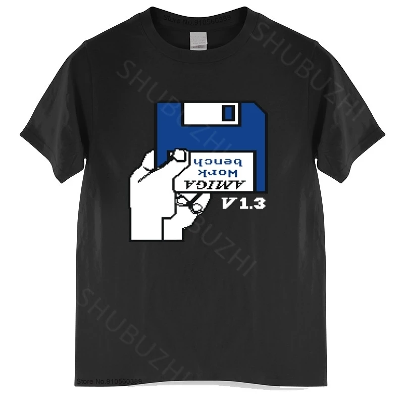 

Cotton T Shirt Men COMMODORE C64 AMIGA GAME ATARI WORKBENCH CULT VINTAGE RETRO Brand Tee-shirt Euro Size