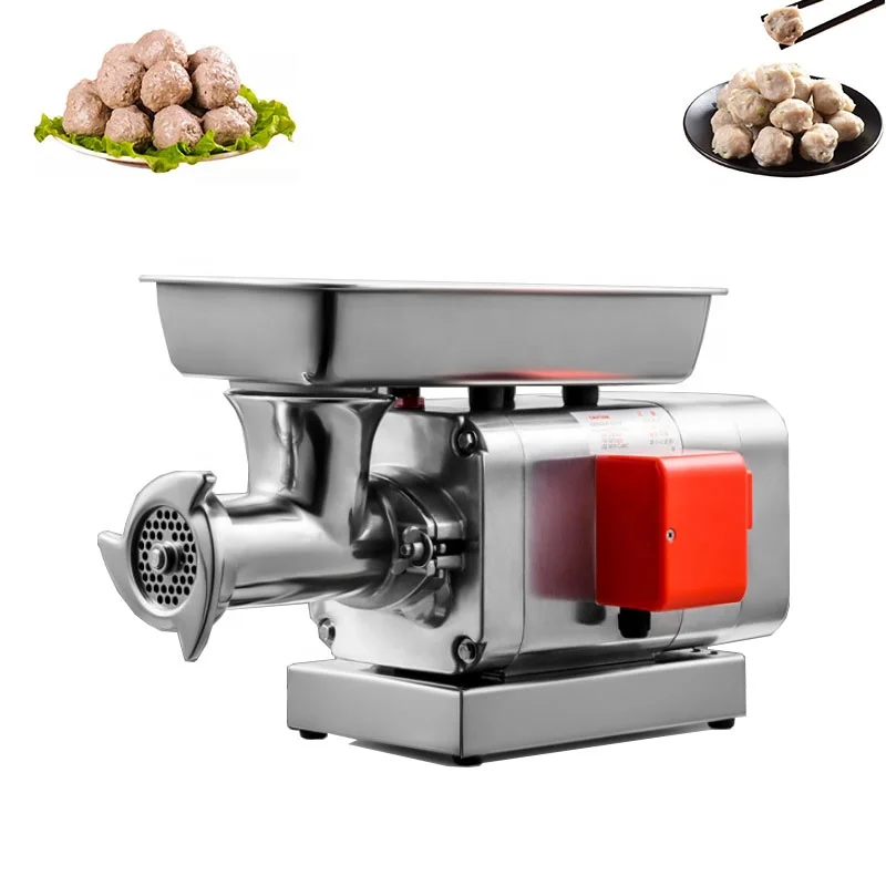 

Commercial Frozen Meat Crusher 12 1100W 1.5HP Electric Meat Bowl Mincer Stainless Steel Meat Grinder with Sausage Stuffer