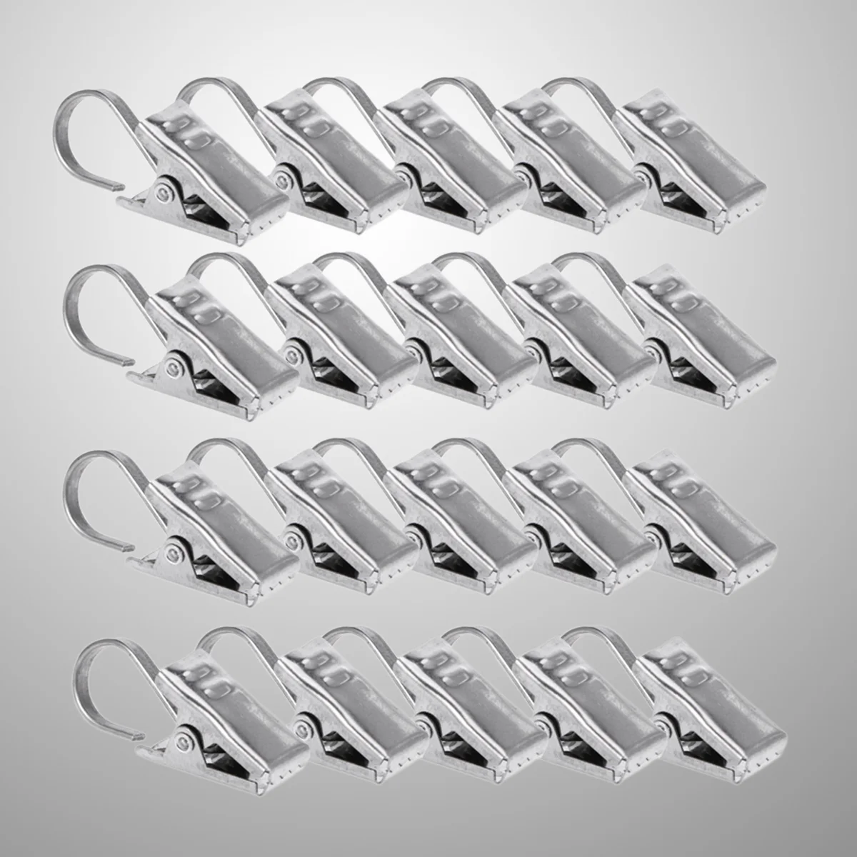 

40pcs Curtain Hanger Clips Metal Hanging Clips Hook Stainless Steel Curtain Clips Metal Curtain Clip Window Curtain Clips