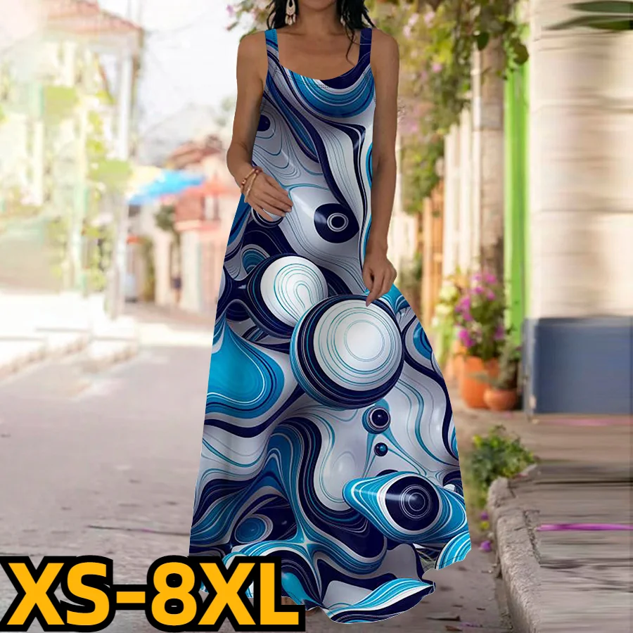 

Women's Summer Print Dresses Long Dress Maxi Dress Casual Dress A Line Dress Going Out Print Sleeveless Strap Dress Regular Fit